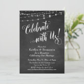 Viel met ons! Tekenreekslampjes Kaart (Staand voorkant)