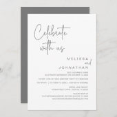 Viel met ons, Wedding Elopement Party Invitat Kaart (Voorkant / Achterkant)