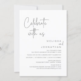 Viel met ons, Wedding Elopement Party Invitat Kaart