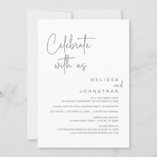 Viel met ons, Wedding Elopement Party Invitat Kaart
