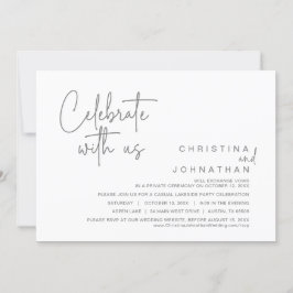 Viel met ons, Wedding Elopement Party Invitat Kaart