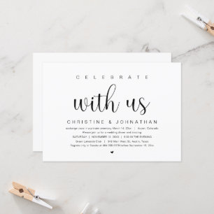 Viel met ons, Wedding Elopement Party Invitat Kaart