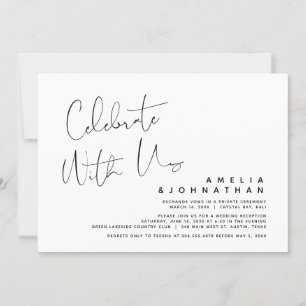 Viel met ons, Wedding Elopement Party Invitat Kaart