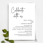 Viel met ons, Wedding Elopement Party Invitat Kaart