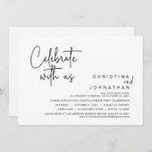 Viel met ons, Wedding Elopement Party Kaart (Voorkant / Achterkant)