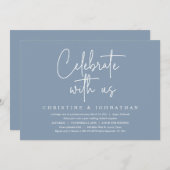 Viel met ons, Wedding Elopement Party Kaart (Voorkant / Achterkant)