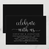 Viel met ons, Wedding Elopement Party Kaart (Voorkant / Achterkant)