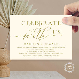 Viel met ons, Wedding Elopement Party Kaart