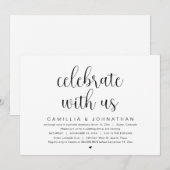 Viel met ons, Wedding Elopement Party Kaart (Voorkant / Achterkant)