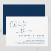 Viel met ons, Wedding Elopement Party Kaart (Voorkant / Achterkant)