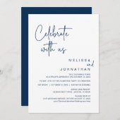 Viel met ons, Wedding Elopement Party Kaart (Voorkant / Achterkant)