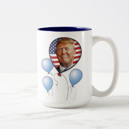 Viel met Trump Tweekleurige Koffiemok