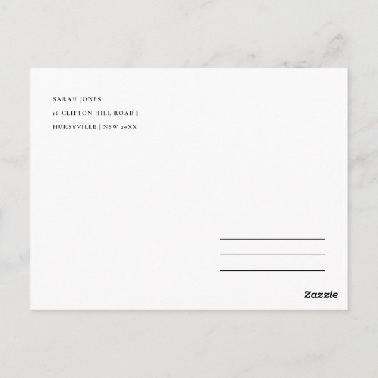 Viel met Us Calligrafie sparen de Datum Briefkaart (Achterkant)