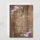 Viel met Us Rustic en Floral Reception Kaart (Voorkant)