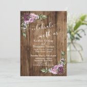 Viel met Us Rustic en Floral Reception Kaart (Staand voorkant)