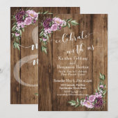 Viel met Us Rustic en Floral Reception Kaart (Voorkant / Achterkant)