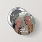 Viel mijn 80ste verjaardag! ronde button 5,7 cm (Voorkant /achterkant)