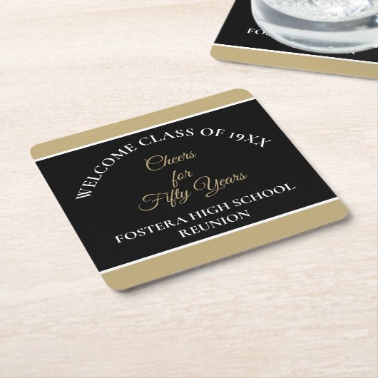 Viel! onderzetters voor 50e klas reüleparty (Schuin)