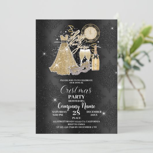 Viel onze jaarlijkse feestdag met bedrijf kaart (Staand voorkant)