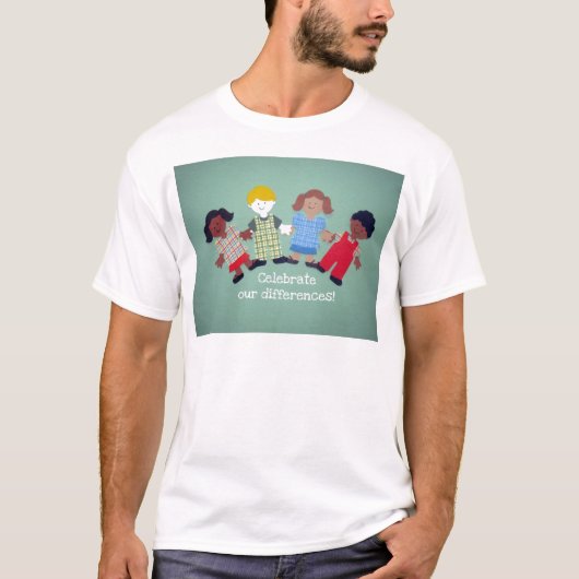 Viel onze verschillen! t-shirt (Voorkant)