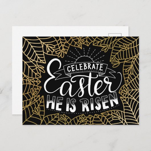 Viel Pasen dat hij aan het groeien is Briefkaart (Voorkant / Achterkant)