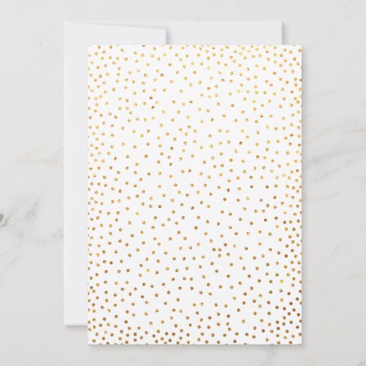 Viel samen met de gouden Confetti voor weddenschap Kaart (Achterkant)