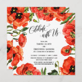 Viel samen met de rode papavers van ons kaart (Voorkant / Achterkant)