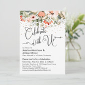 Viel samen met ons Blush Floral Faux Gold Confetti Kaart (Staand voorkant)