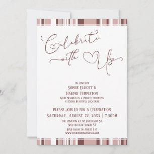 Viel samen met ons Cinnamon & Dusty Roos Reception Kaart