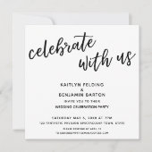 "Viel samen met ons" Moderne huwelijksreceptie Kaart (Voorkant)