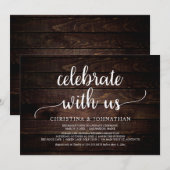 Viel samen met ons, Moderne Rustic Elopement Party Kaart (Voorkant / Achterkant)