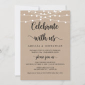 Viel samen met ons, Rustic Elopement Party Invitat Kaart (Voorkant)