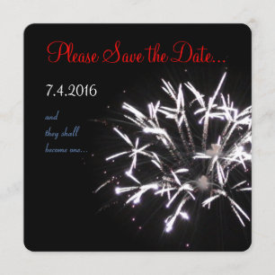 Viel sparen-de datum rood/wit/blauw 5 save the date