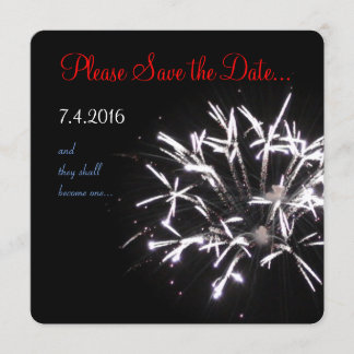 Viel sparen-de datum rood/wit/blauw 5 save the date