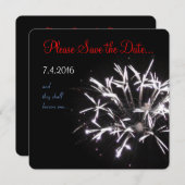 Viel sparen-de datum rood/wit/blauw 5 save the date (Voorkant / Achterkant)