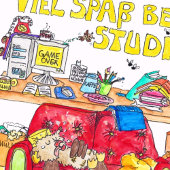 VIEL SPASS BEIM STUDIEREN WENSKAART KAART