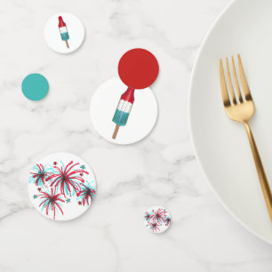 Viel! Vierde Pop patriottische raketschild juli Confetti