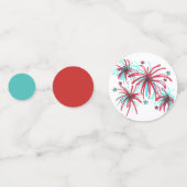 Viel! Vierde Pop patriottische raketschild juli Confetti (Achterkanten)