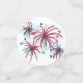 Viel! Vierde Pop patriottische raketschild juli Confetti (Kleine voorkant)