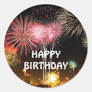 Viel! Vrolijk Birthday! Ronde Sticker
