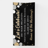 Viel! Vun Confetti Class Reunion banner (Verticaal)