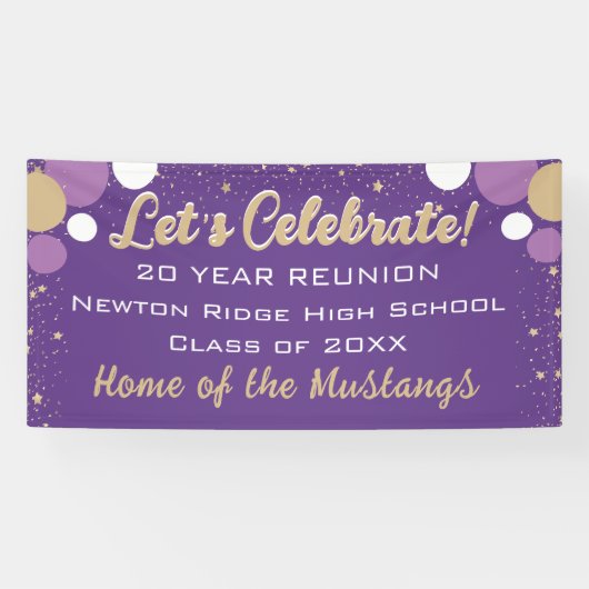 Viel! Vun Confetti Class Reunion banner (Horizontaal)