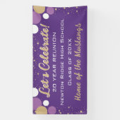 Viel! Vun Confetti Class Reunion banner (Verticaal)