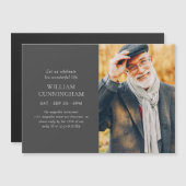 Viel zijn levensmoderne, eenvoudige, minimalistisc magnetische uitnodiging (Voorkant / Achterkant)