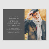 Viel zijn levensmoderne, eenvoudige, minimalistisc magnetische uitnodiging (Voorkant)