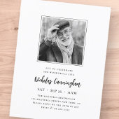 Viel zijn prachtige, moderne herdenkingsfoto uitnodiging briefkaart