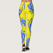 Viele abstrakte Kunstwellen Leggings (Achterkant)