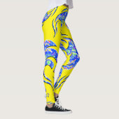 Viele abstrakte Kunstwellen Leggings (Rechts)