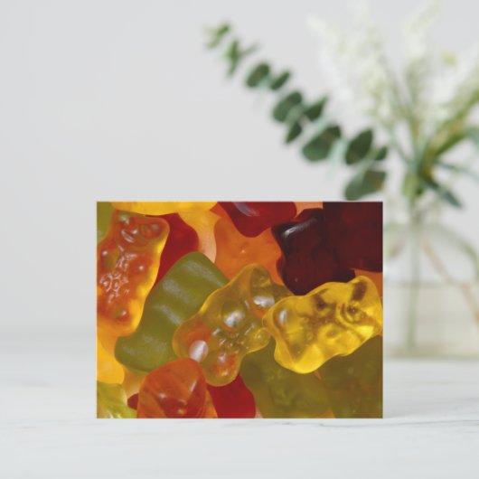 Viele bunte Gummibärchen Briefkaart (Staand voorkant)
