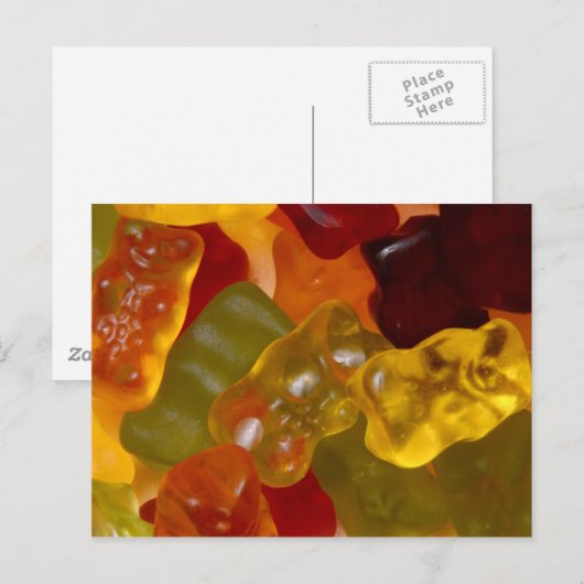 Viele bunte Gummibärchen Briefkaart (Voorkant / Achterkant)